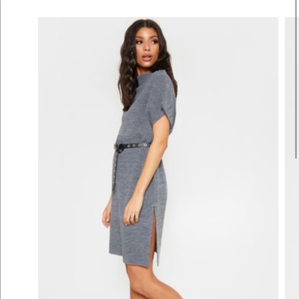 ❤️NEW w Tags🔥Charcoal Sleeveless Jumper Dress